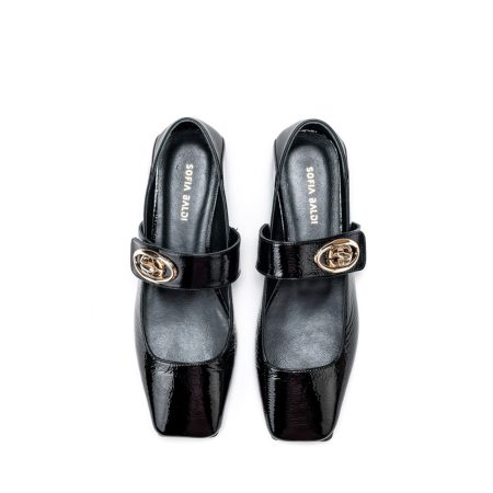 Ženske kožne plitke cipele Sofia-Baldi-975710 crne ravne 5 15294 sofia baldi 975710 vernice nero 3