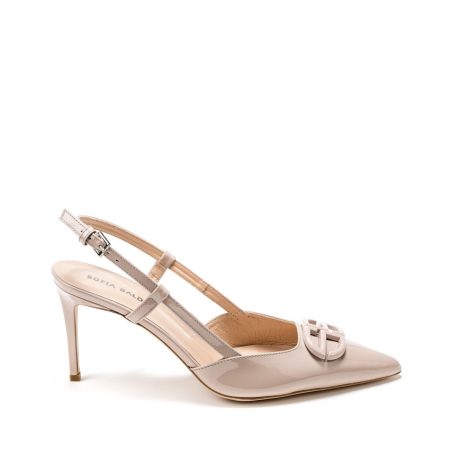 Alternative view of Ženske kožne sandale Sofia-Baldi-459004 bež na štiklu