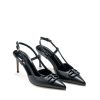 Ženske kožne sandale Sofia-Baldi-459004 crne na štiklu