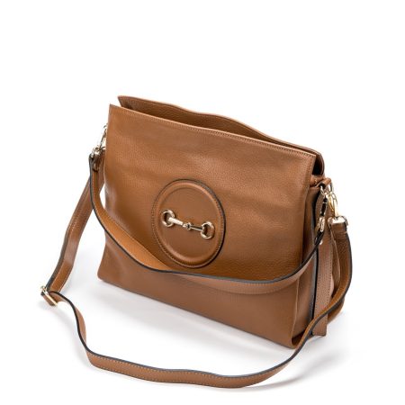 Velika kožna torba / Tasna-3633 svetlo braon