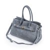 Velika kožna torba / Tasna-3653 siva
