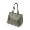 Velika kožna torba / Tasna-3688 maslinasto zelena