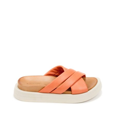 Alternative view of Ženske kožne papuče Una-701194 narandžaste ravne