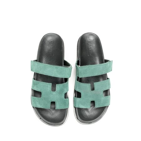 Ženske kožne papuče Pasito-701241 zelene ravne - Kupite odmah na Creator.rs -