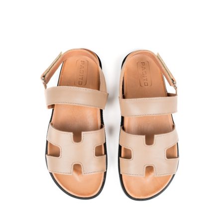 Ženske kožne sandale Pasito-701247 bež ravne - Kupite odmah na Creator.rs -