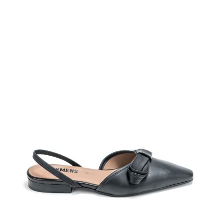 Alternative view of Ženske kožne sandale Carmens-55189 crne ravne