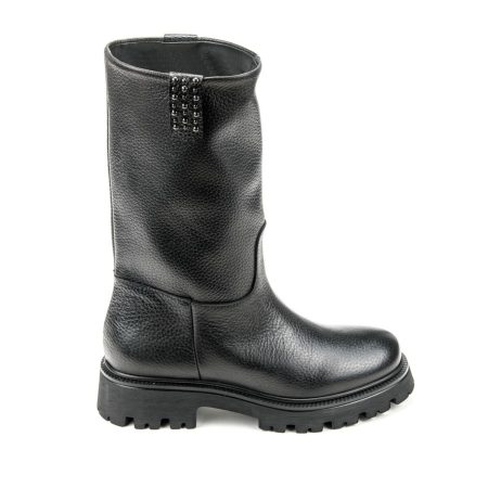 Alternative view of Ženske kožne plitke čizme Movimenti-7697 crne ravne