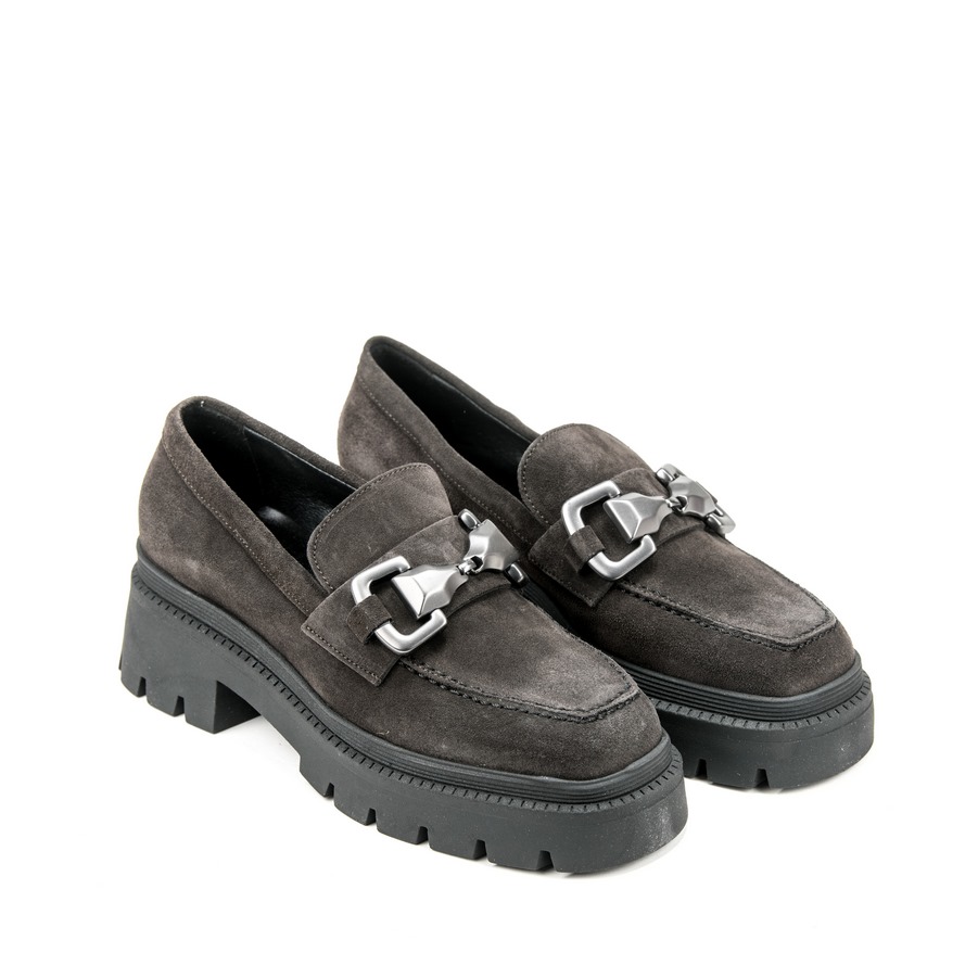 Ženske kožne mokasine Movimenti-7702 sive ravne - Kupite odmah na Creator.rs -