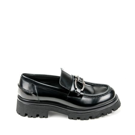 Alternative view of Ženske kožne mokasine Movimenti-7705 crne ravne
