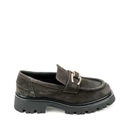 Alternative view of Ženske kožne mokasine Movimenti-7705 sive ravne