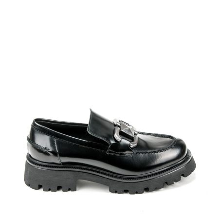 Alternative view of Ženske kožne mokasine Movimenti-7708 crne ravne