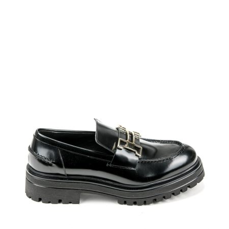 Alternative view of Ženske kožne mokasine Movimenti-7814 crne ravne