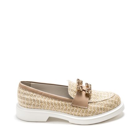 Alternative view of Ženske mokasine Movimenti-8014 svetlo bež ravne