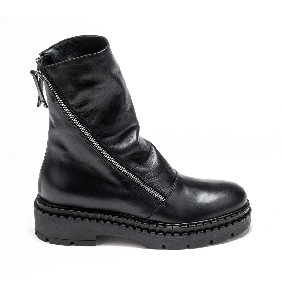 Ženske kožne plitke čizme Movimenti-7167 crne ravne 2 Ženske kožne plitke čizme Movimenti-7167 crne ravne - Slika 2