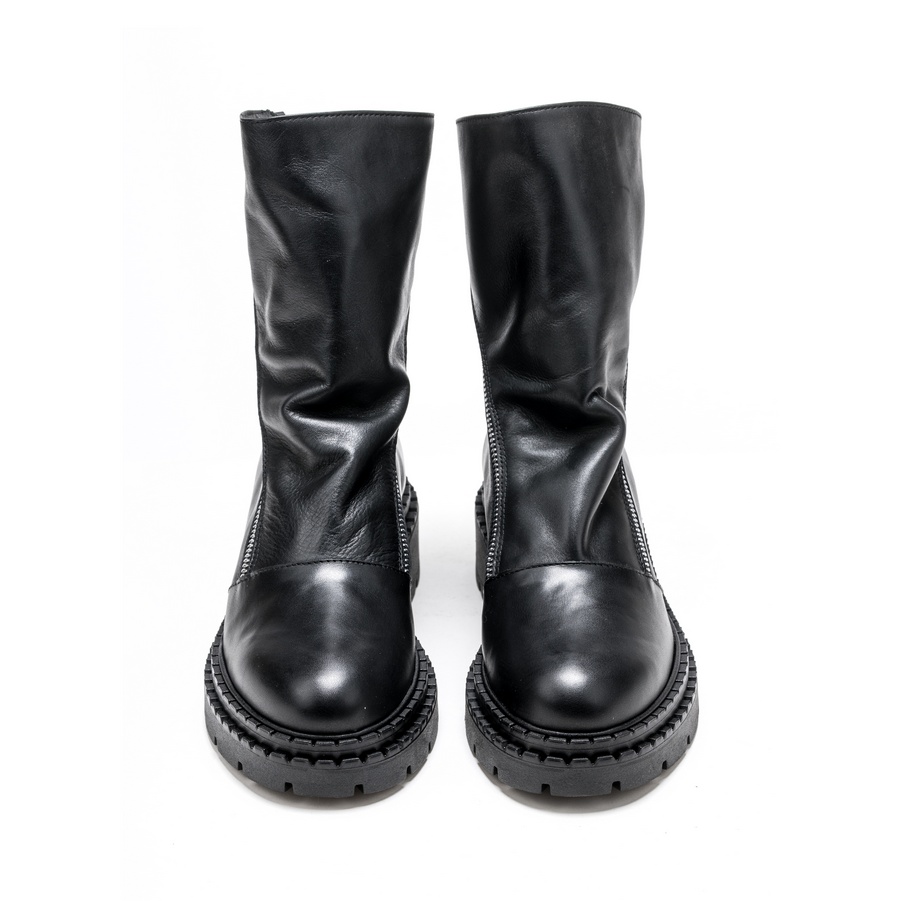 Ženske kožne plitke čizme Movimenti-7167 crne ravne 3 Ženske kožne plitke čizme Movimenti-7167 crne ravne - Slika 3