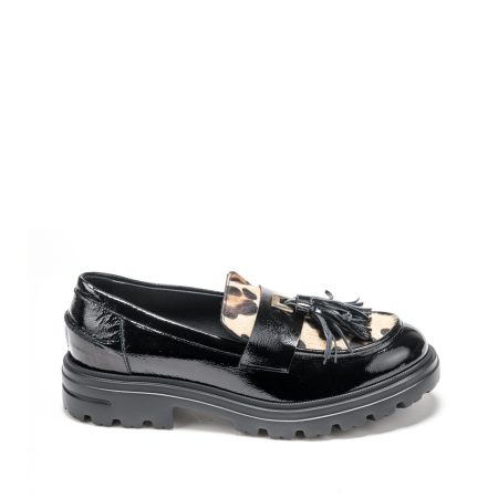 Alternative view of Ženske kožne mokasine Movimenti-7826 crne ravne