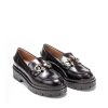 Ženske kožne mokasine Movimenti-7829 braon ravne