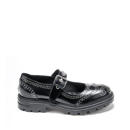 Alternative view of Ženske kožne plitke cipele Movimenti-7864 crne ravne