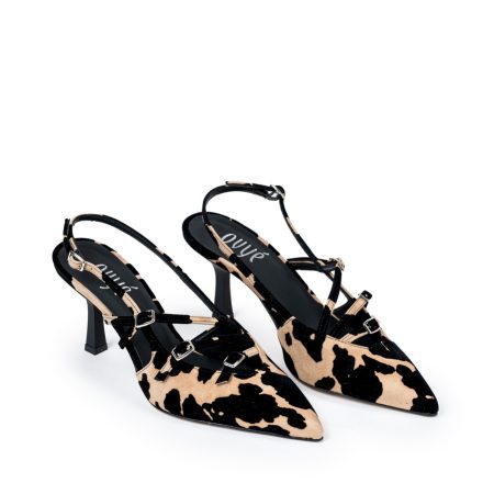 Ženske sandale Ovye-AT722 braon na štiklu