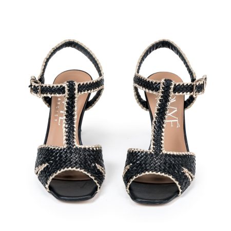 Ženske kožne sandale Ovye-AMN1802 crne na štiklu - Kupite odmah na Creator.rs -