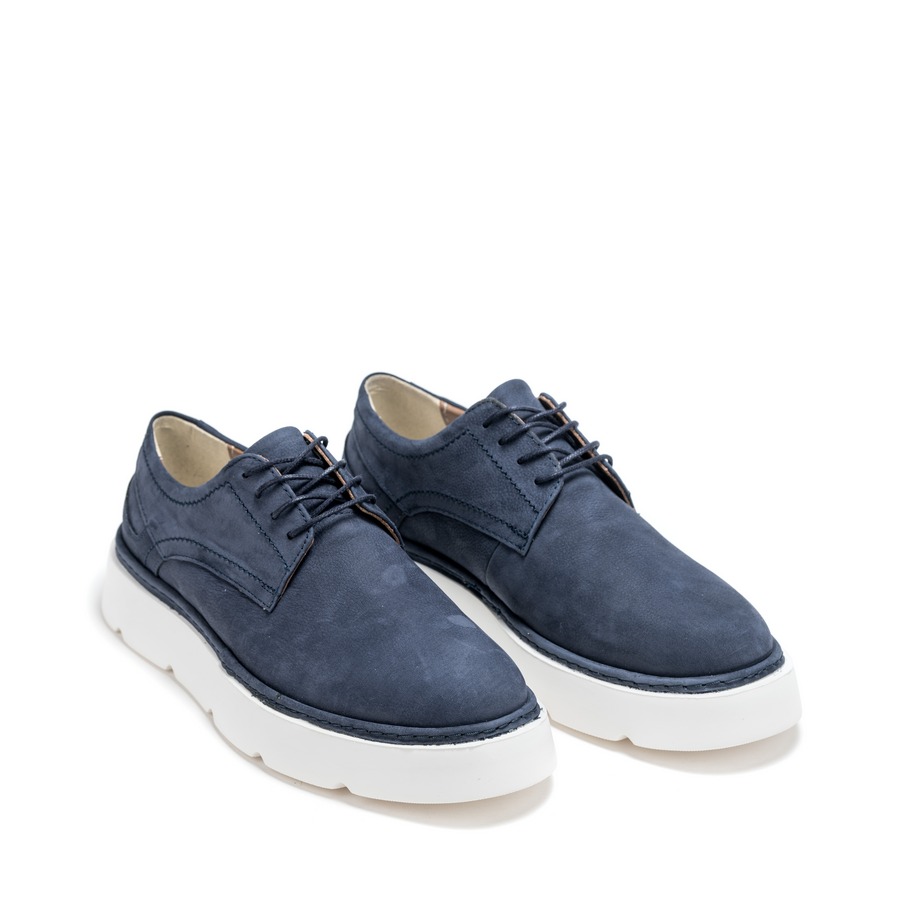 Muške kožne plitke cipele Pasito-108 plave ravne 6 15307 pasito 108 blu 2