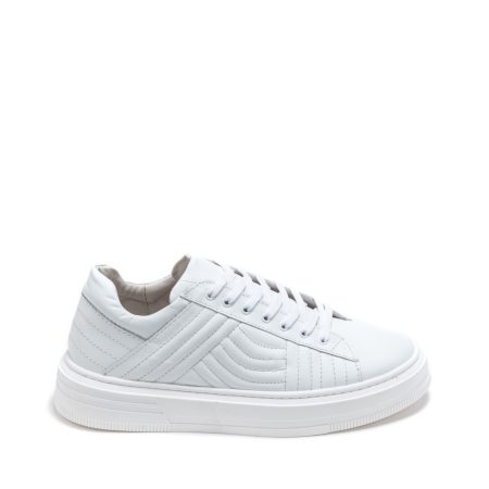 Alternative view of Muške kožne plitke patike Pasito-727-5 bele ravne