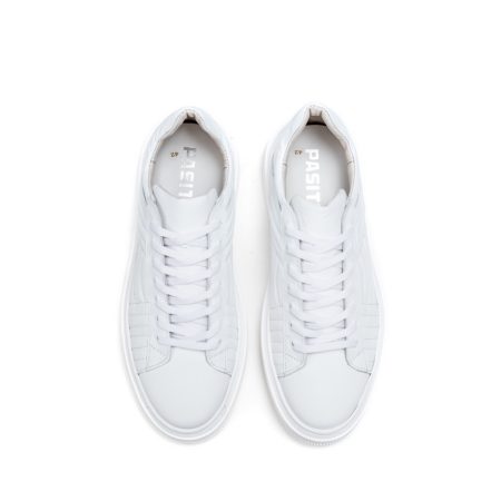 Muške kožne plitke patike Pasito-727-5 bele ravne 5 15315 pasito 727 5 bianco 3