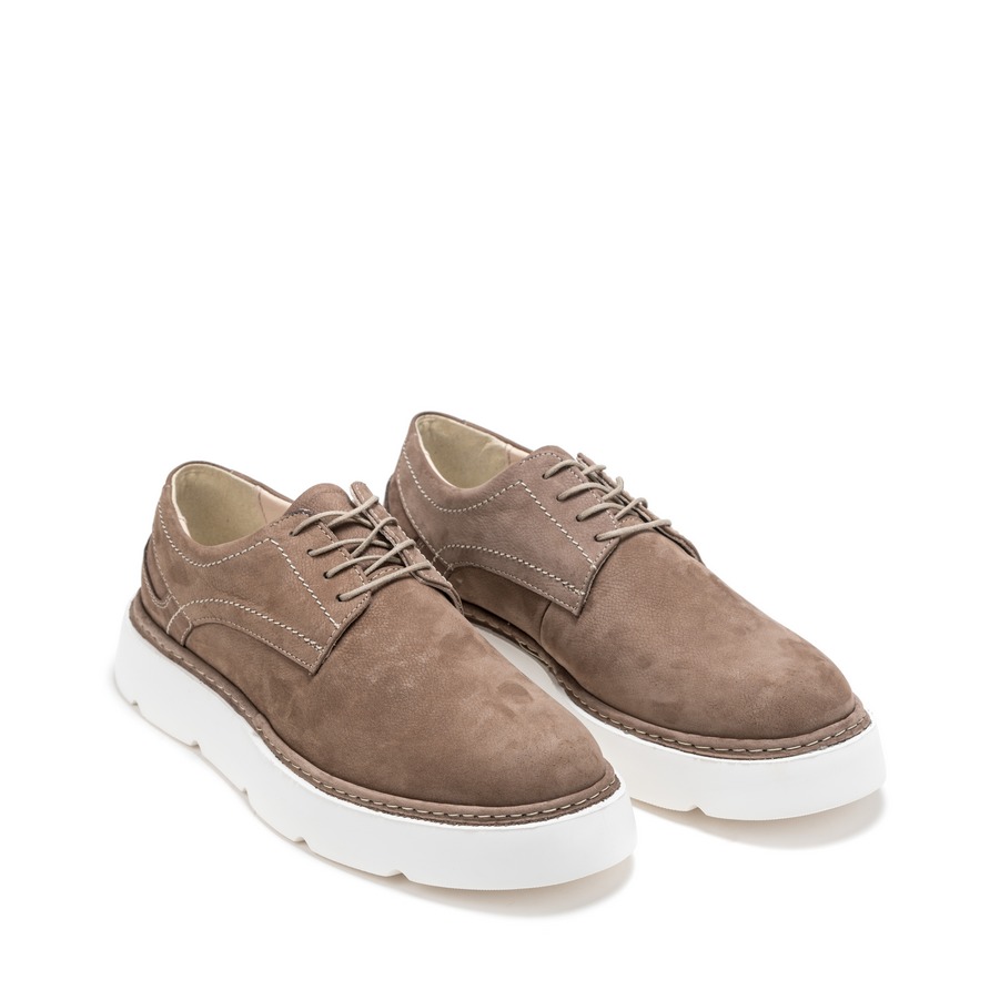 Muške kožne plitke cipele Pasito-108 bež ravne 1 Muške kožne plitke cipele Pasito-108 bež ravne