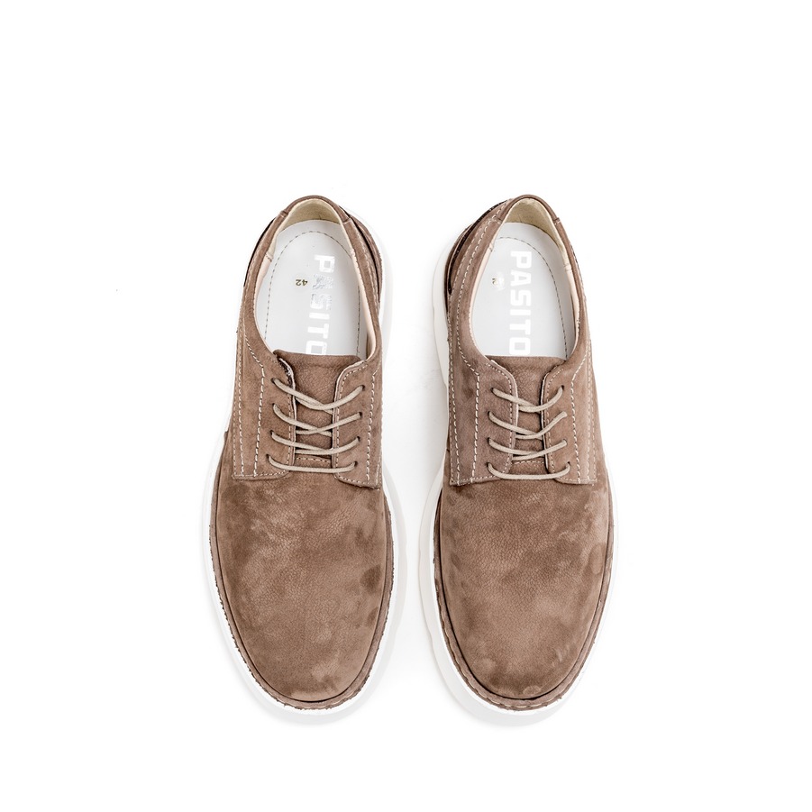 Muške kožne plitke cipele Pasito-108 bež ravne 3 Muške kožne plitke cipele Pasito-108 bež ravne - Slika 3