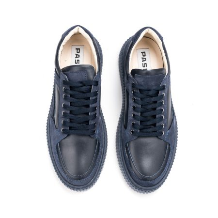 Muške kožne plitke cipele Pasito-772-2 plave ravne 5 16205 pasito 772 2 blu 3