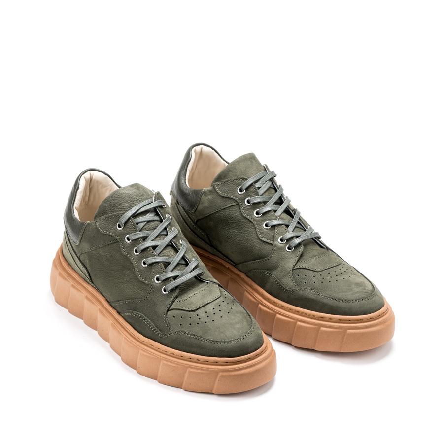 Muške kožne plitke cipele Pasito-751 zelene ravne 7 16207 pasito 751 verde 2