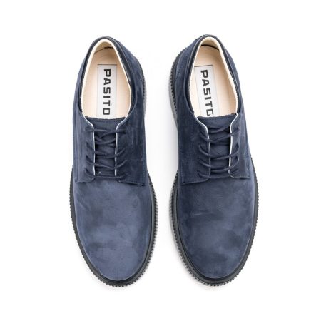 Muške kožne plitke cipele Pasito-761-2 plave ravne 5 16208 pasito 761 2 blu 3