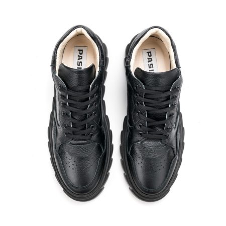 Muške kožne plitke cipele Pasito-751 crne ravne 5 16212 pasito 751 nero 3