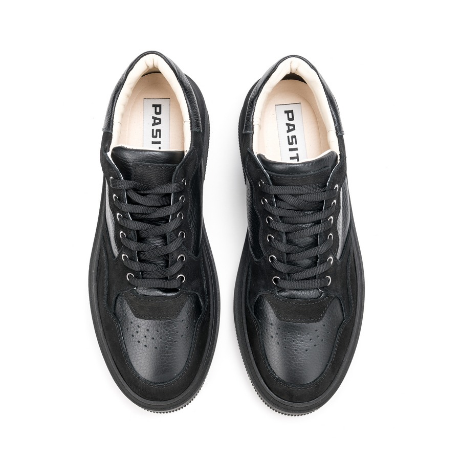 Muške kožne plitke cipele Pasito-778 crne ravne 3 Muške kožne plitke cipele Pasito-778 crne ravne - Slika 3