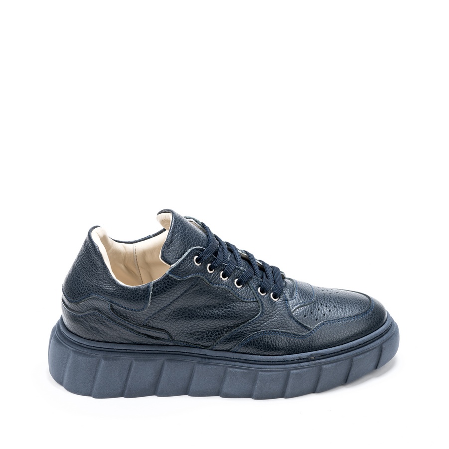 Muške kožne plitke cipele Pasito-751 plave ravne 2 Muške kožne plitke cipele Pasito-751 plave ravne - Slika 2