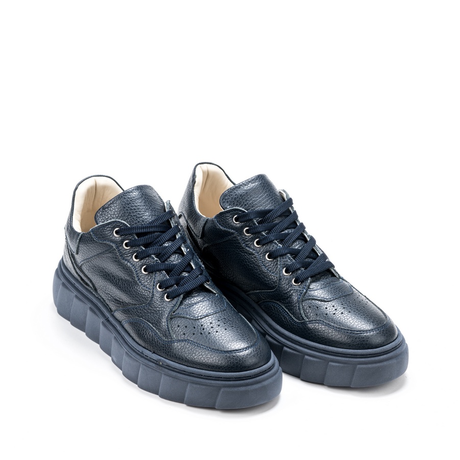 Muške kožne plitke cipele Pasito-751 plave ravne 6 16215 pasito 751 blu 2