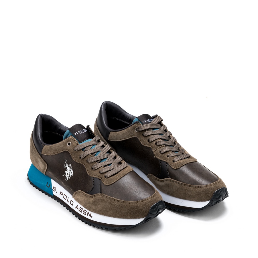 Muške plitke patike U.S.POLO-CLEEF005 braon ravne 1 Muške plitke patike U.S.POLO-CLEEF005 braon ravne